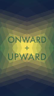 英字「Onward + Upward」