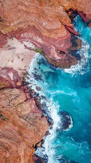 海岸線の航空写真