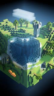 Minecraft Whole World Planet Cubes Wallpaper