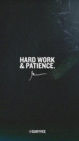 努力と忍耐 - Hard work and patience