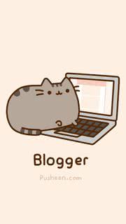 Pusheen  (Blogger Ver）| かわいいネコのキャラクター壁紙|PusheenのiPhone壁紙