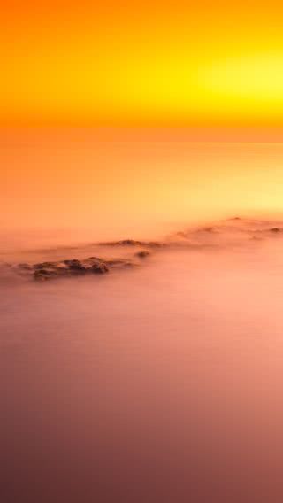 夕暮れの雲の海