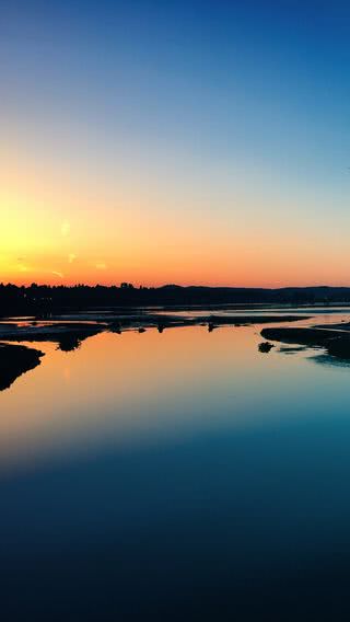 夕暮れの海