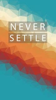 「NEVER SETTLE」モザイクパターン