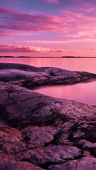 夕暮れの海