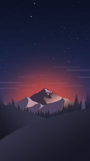 夜の山 | イラスト