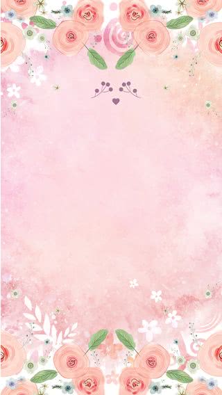 花柄 - ガーリーな壁紙|絵の具のiPhone壁紙