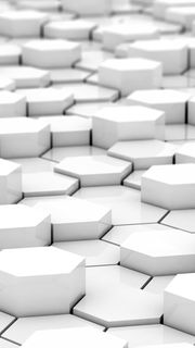 White hexagons | 3D