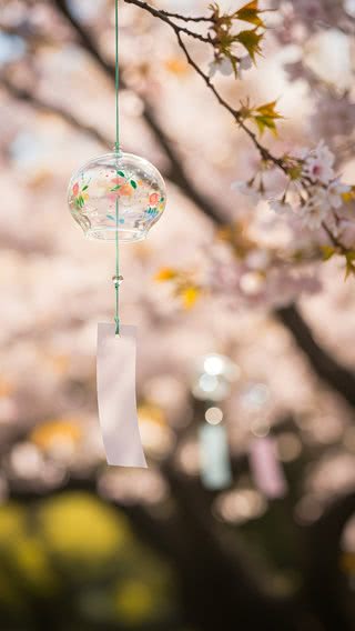 風鈴と桜