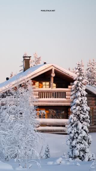 冬の山小屋