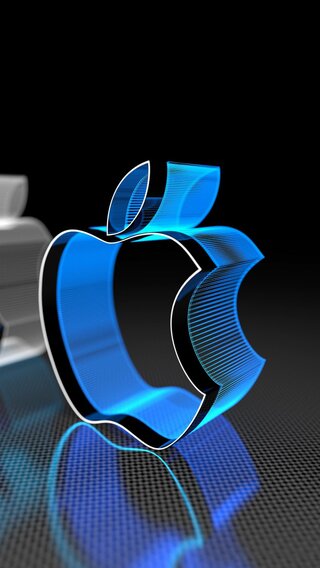 アップル - 3Dロゴ|LogoのiPhone壁紙