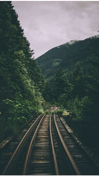 山の線路