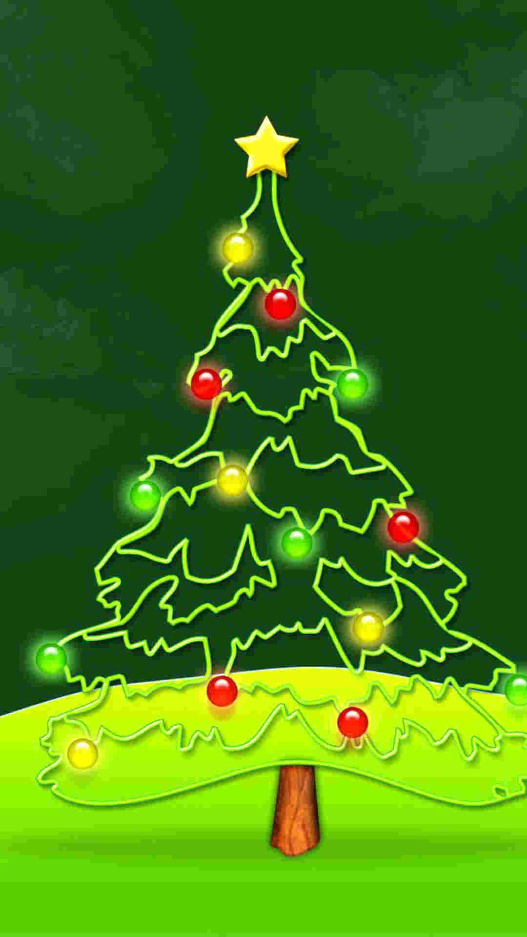 クリスマスツリー イラスト Iphone11 スマホ壁紙 待受画像ギャラリー