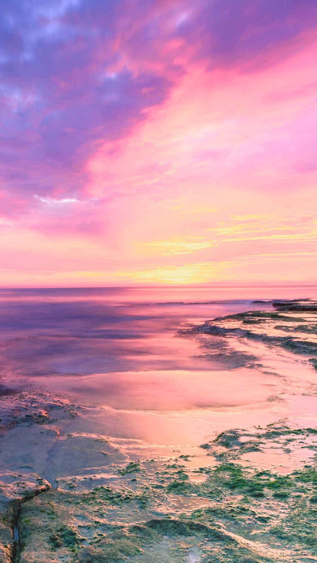 ピンクのビーチ かわいい写真 Iphone11 スマホ壁紙 待受画像ギャラリー