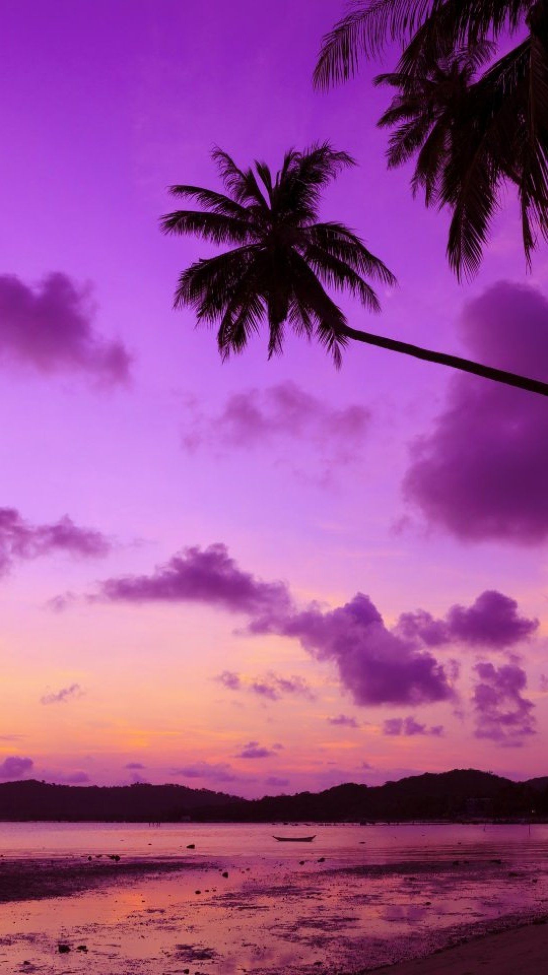 紫色に染まる夕暮れ Iphone11 スマホ壁紙 待受画像ギャラリー