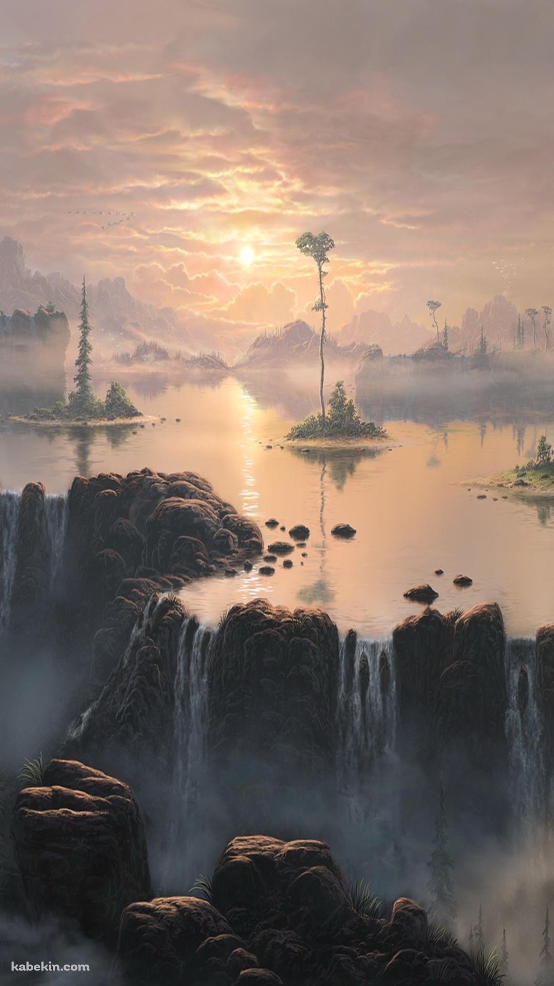 ファンタジー系 滝の世界 Iphone11 スマホ壁紙 待受画像ギャラリー
