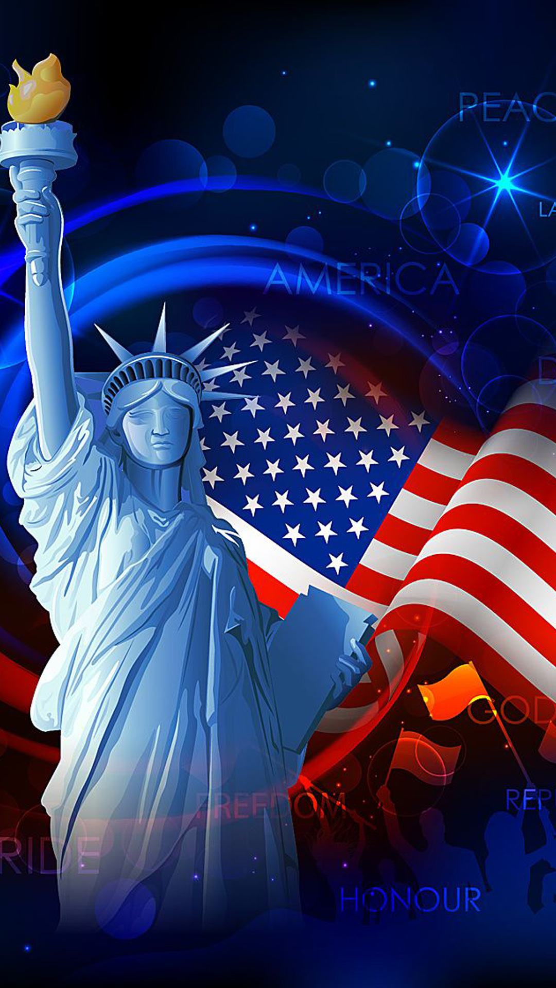 自由の女神とアメリカ国旗 Iphone11 スマホ壁紙 待受画像ギャラリー