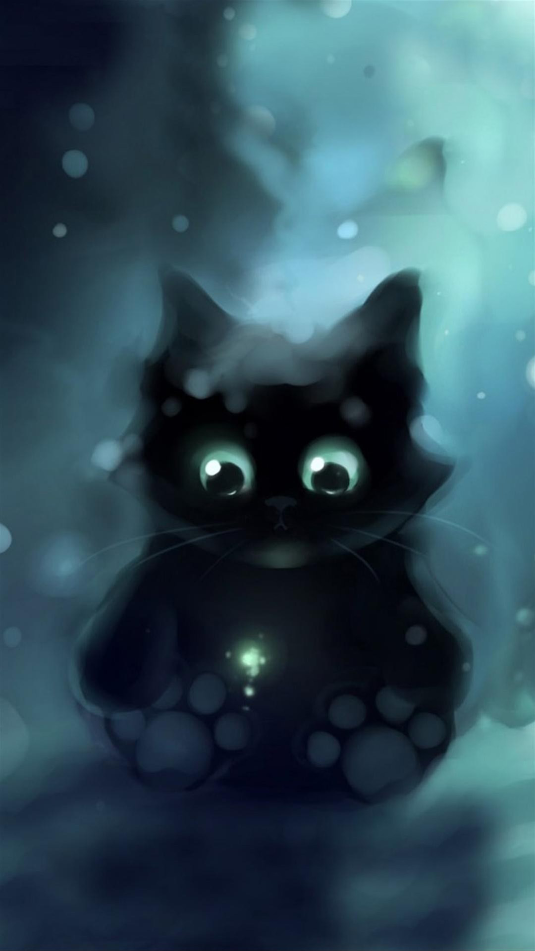 黒猫のイラスト Iphone12 スマホ壁紙 待受画像ギャラリー