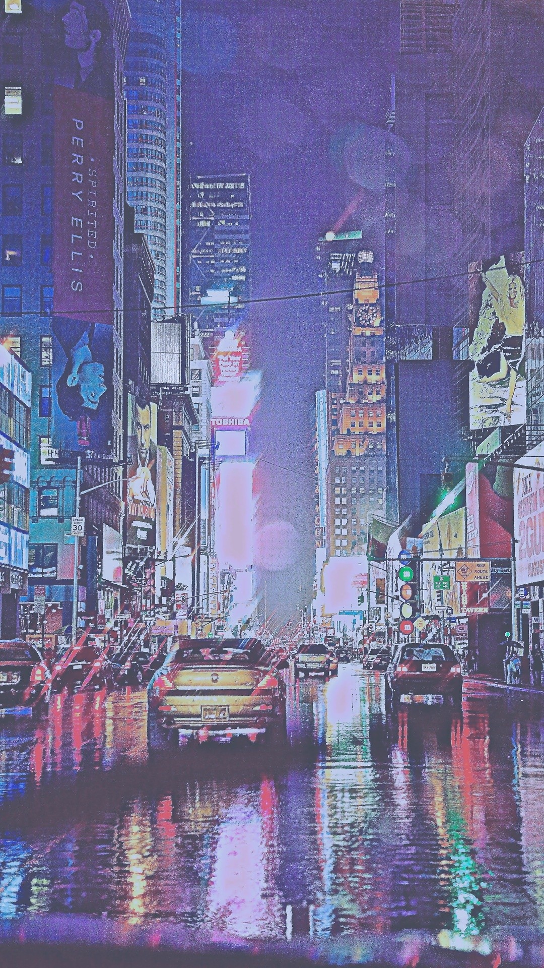 イラスト ニューヨークの夜景 Iphone11 スマホ壁紙 待受画像ギャラリー