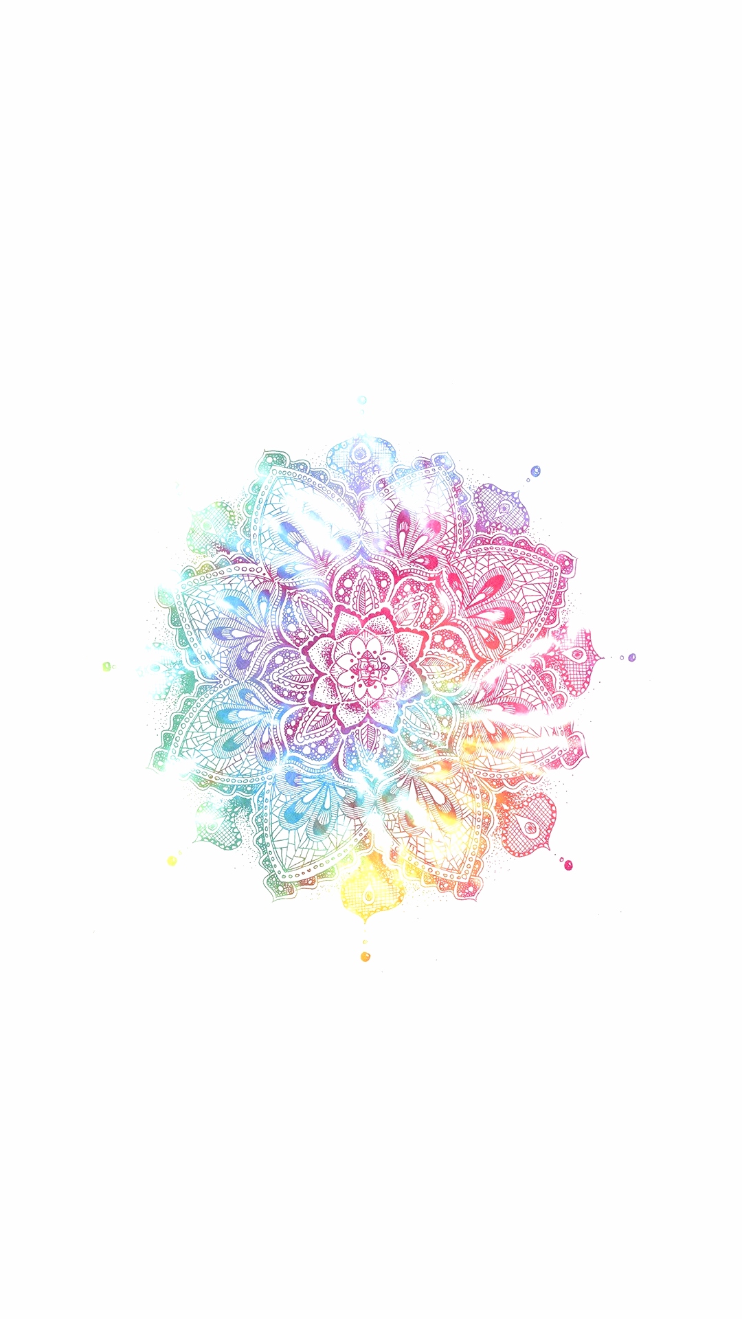 カラフルな花のイラスト Iphone11 スマホ壁紙 待受画像ギャラリー