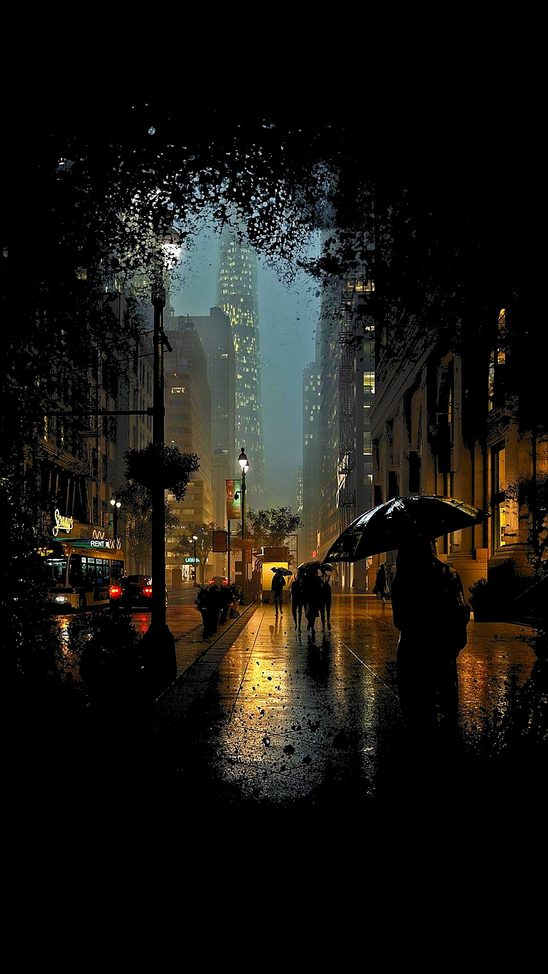 人気63位 雨の夜景 Iphone11 スマホ壁紙 待受画像ギャラリー