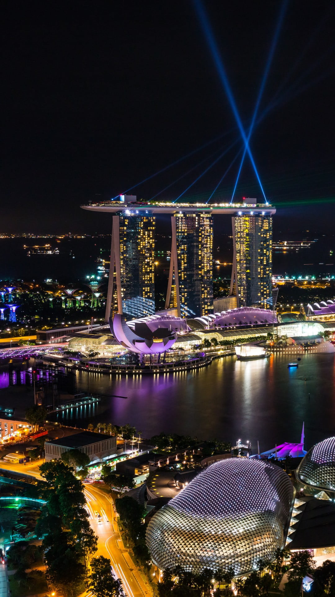 シンガポールの夜景 Iphone12 スマホ壁紙 待受画像ギャラリー