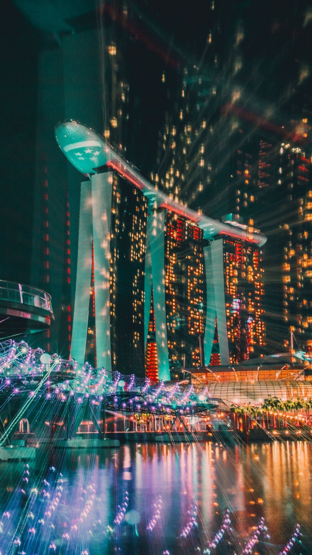 シンガポールの夜景 Iphone12 スマホ壁紙 待受画像ギャラリー
