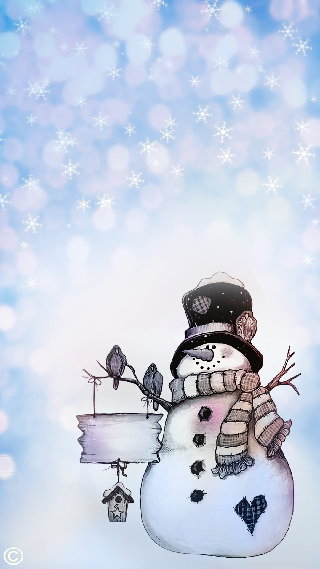 雪だるまのイラスト Iphone11 スマホ壁紙 待受画像ギャラリー