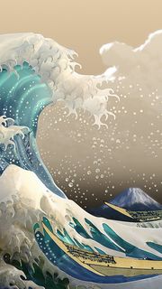 富嶽三十六景 - 葛飾北斎 | 日本絵画のiPhone壁紙
