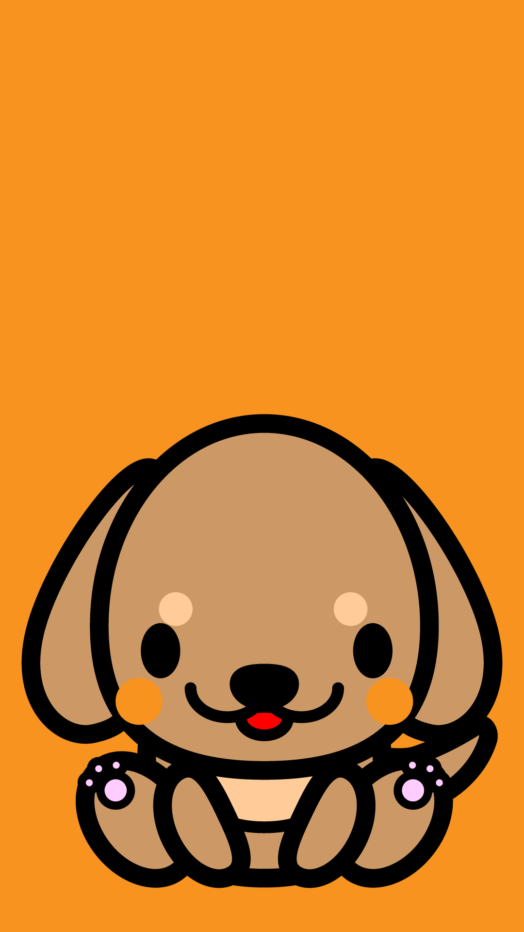 かわいい犬 動物のイラスト壁紙 Iphone11 スマホ壁紙 待受画像ギャラリー