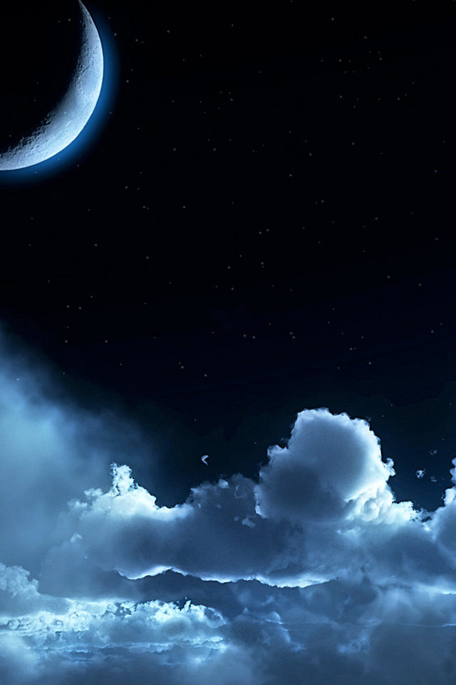 Cloudy Moon Iphone Wallpaper Iphone壁紙ギャラリー