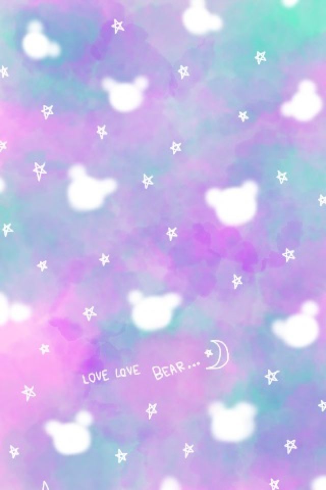 Iphone Kawaii Purple Wallpaper