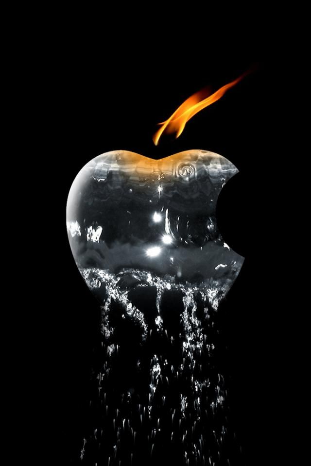 炎と水のリンゴ Iphone壁紙ギャラリー