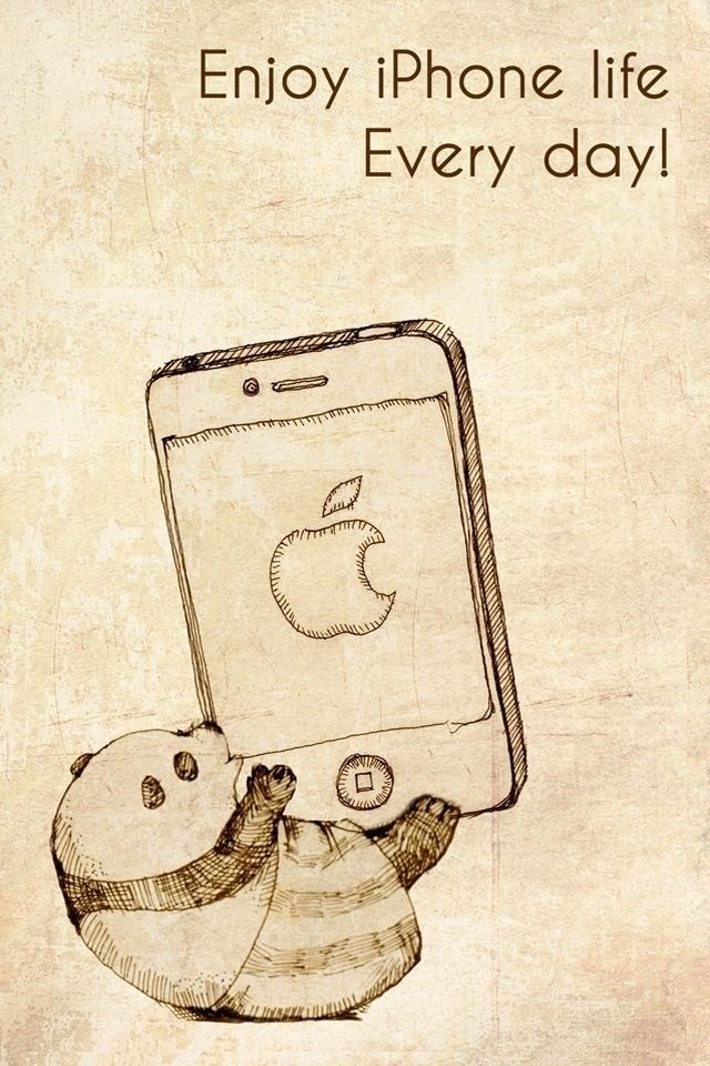 おしゃれなiphone壁紙 レトロなパンダ Iphone壁紙ギャラリー