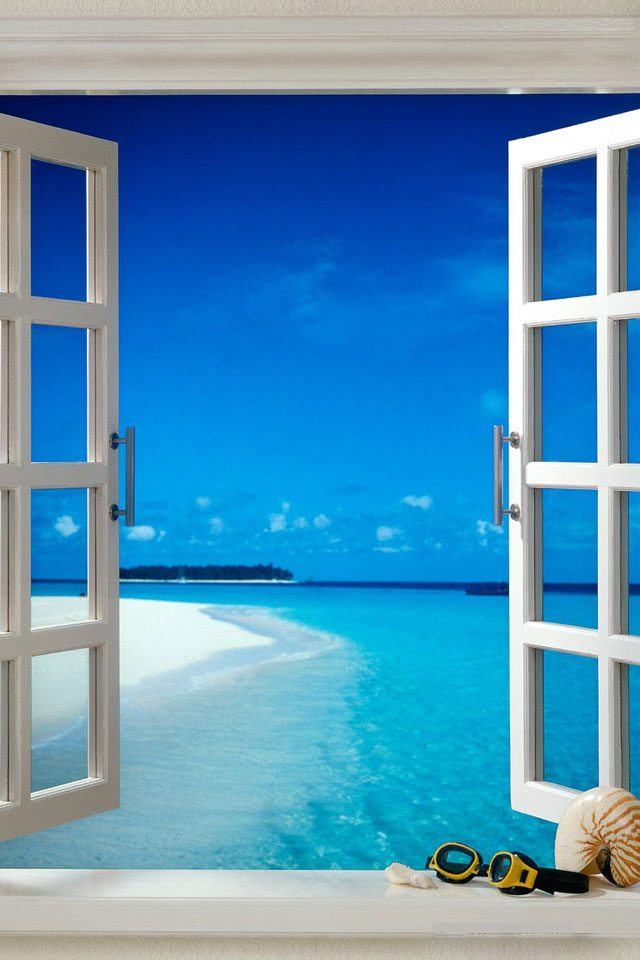 人気6位 窓から眺めるビーチ 夏っぽい壁紙 Iphone壁紙ギャラリー