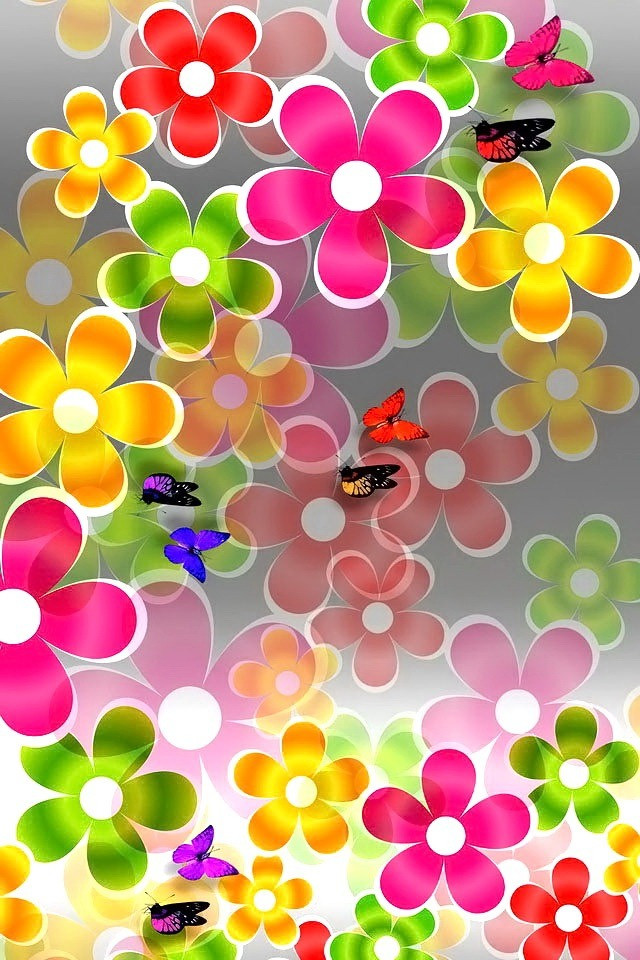 花と蝶 Iphone壁紙ギャラリー