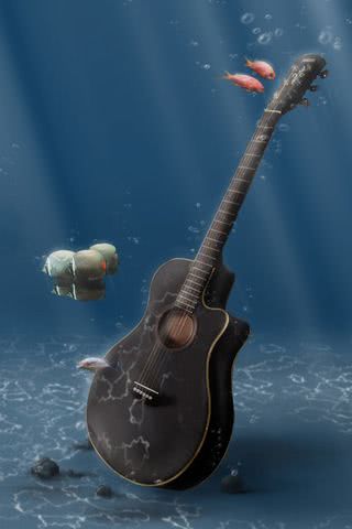 海に沈んだギター
