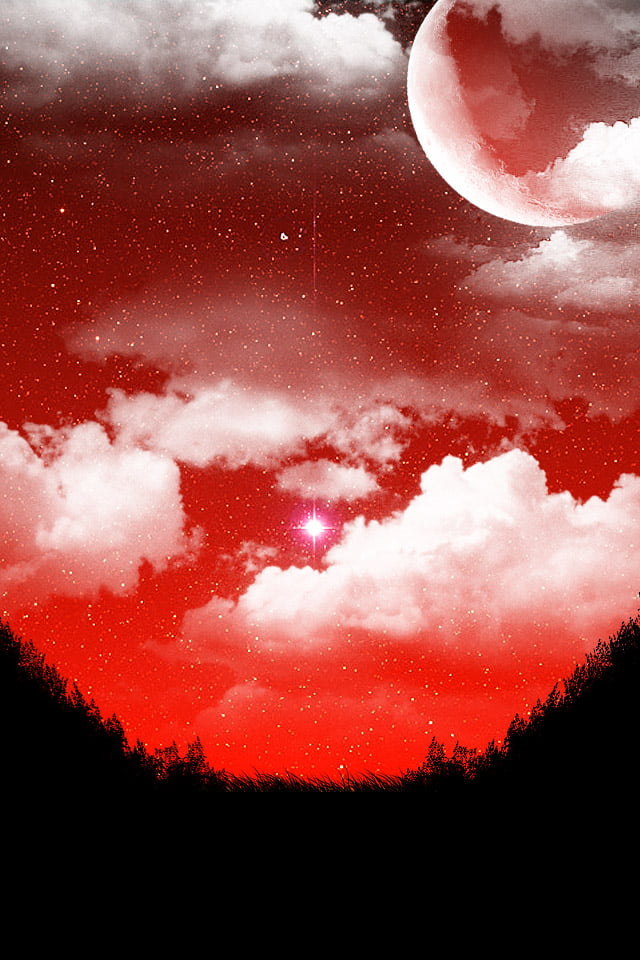 赤い夜空 Iphone壁紙ギャラリー
