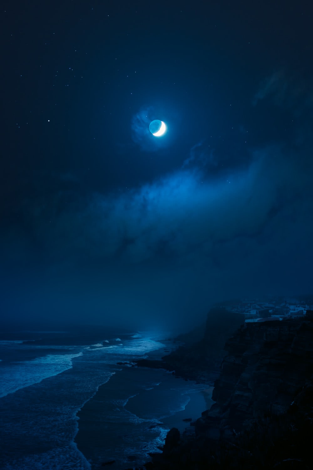 月夜の海 Iphone壁紙ギャラリー