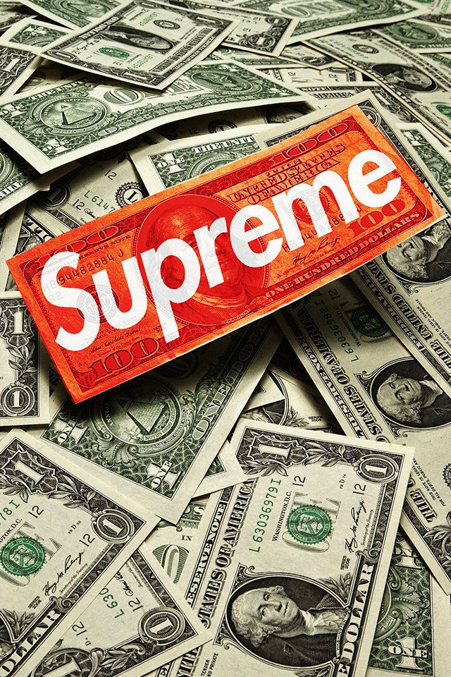 【人気259位】SupremeのiPhone壁紙（ドル札の山） | iPhone壁紙ギャラリー