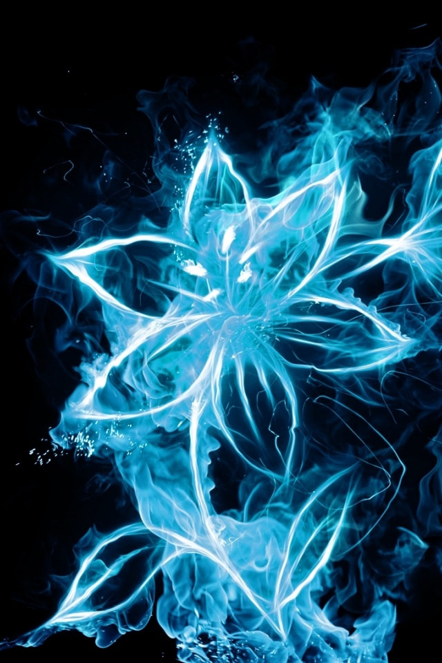 青い炎の花 Iphone壁紙ギャラリー