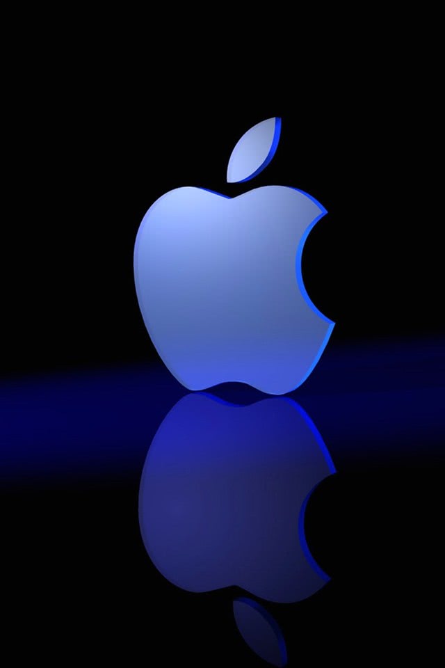 アップルロゴ ブルー Iphone壁紙ギャラリー