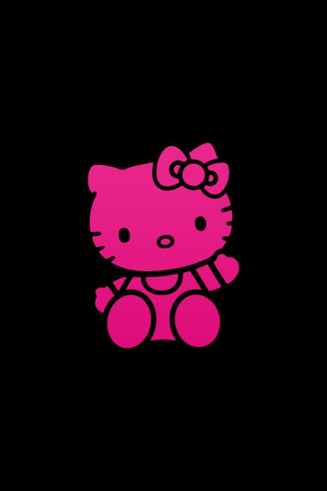 キティちゃん ピンク ブラック Iphone壁紙ギャラリー