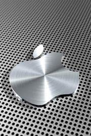 iPhone壁紙Steel Apple Logo i…
