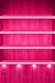 ピンク色の棚 | シンプルでかわいいiPhone壁紙