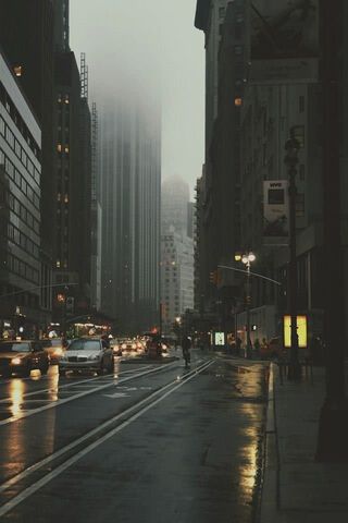 雨のニューヨーク
