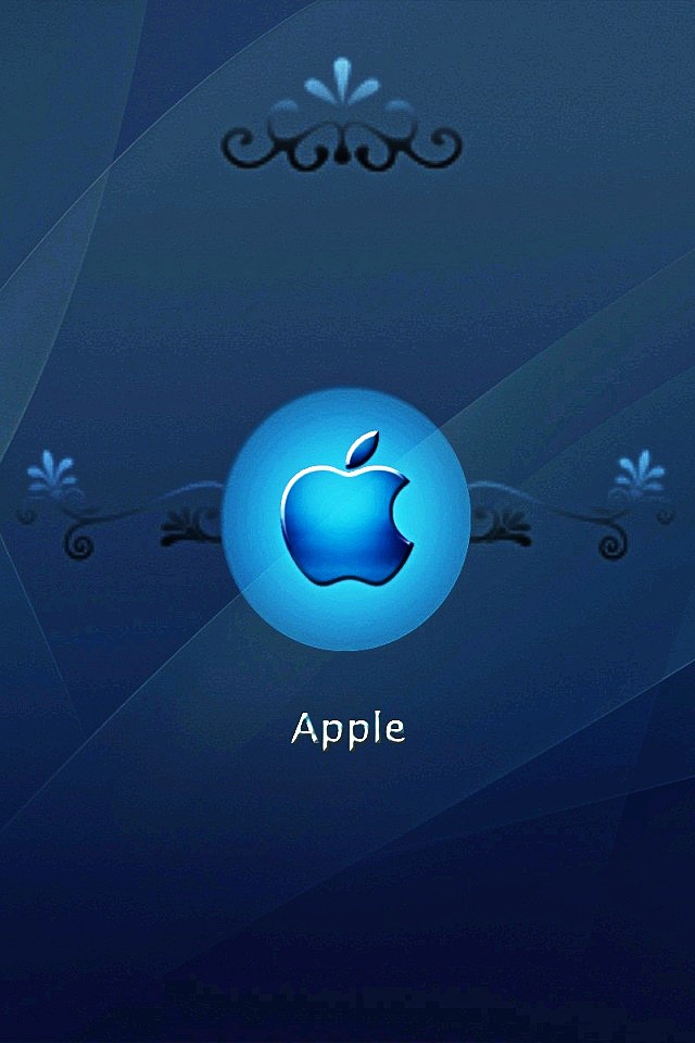 Appleロゴ ブルー Iphone壁紙ギャラリー