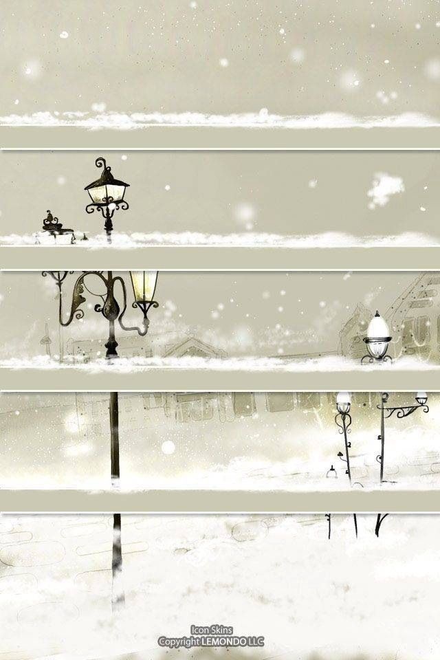 雪の降る街 Iphone壁紙ギャラリー
