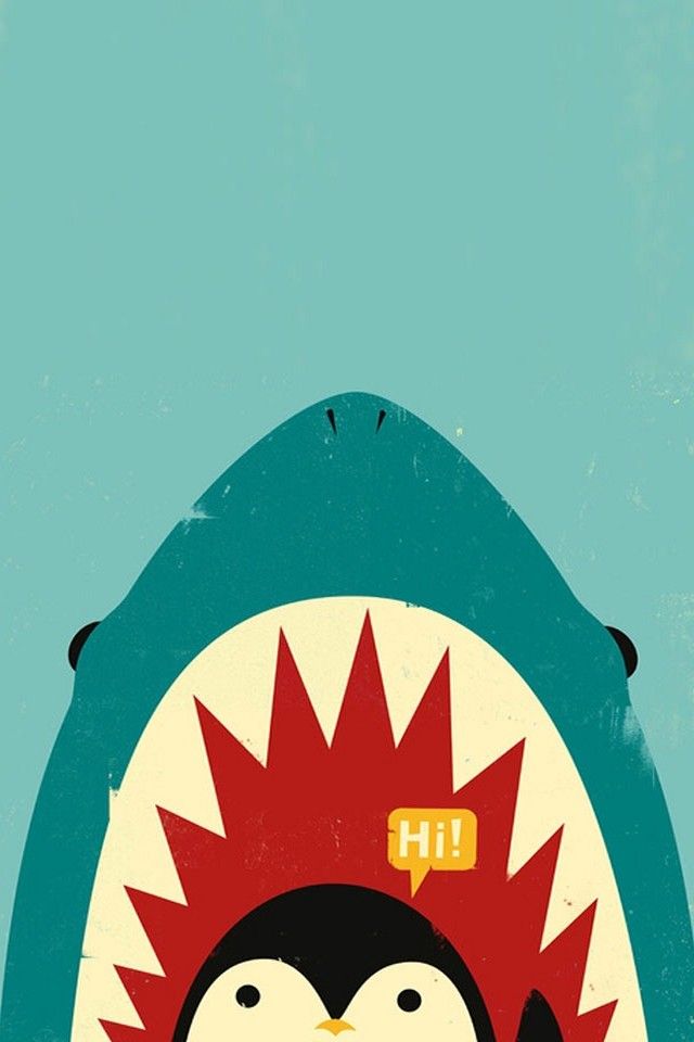 レトロなサメの絵 Iphone壁紙ギャラリー