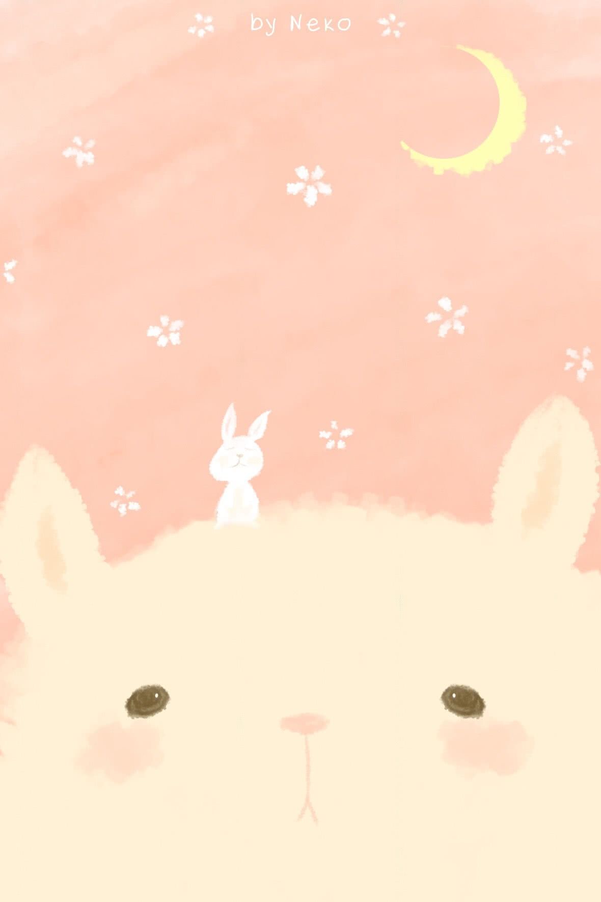 かわいいウサギのイラスト Iphone壁紙ギャラリー